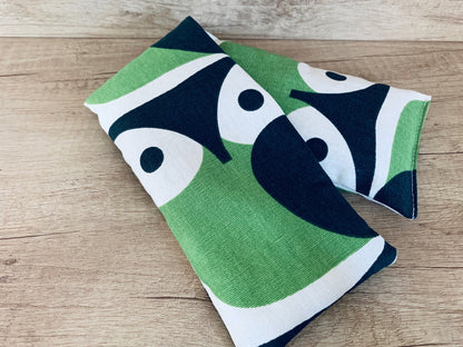 Orla Kiely Wheat Heat Pack: Green Owl Design, Lavender Relief