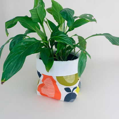 Scribble Pear Orla Kiely Plant Pot Covers: Retro Decor, Multiple Sizes