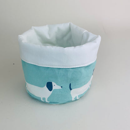 Blue Dachshund Dog Plant Pot - Handcrafted Farmhouse Decor, Multiple Sizes