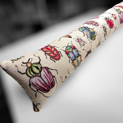 Beetle Ladybug Tapestry Heavy Draught Excluder, Farmhouse Decor