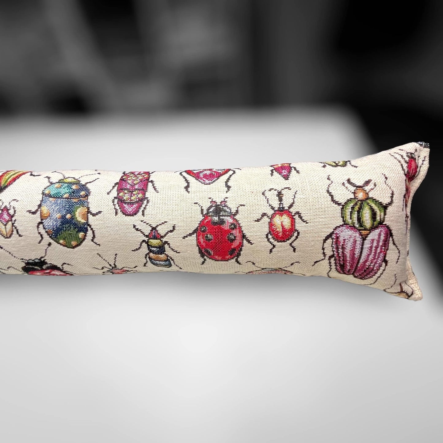 Beetle Ladybug Tapestry Heavy Draught Excluder, Farmhouse Decor