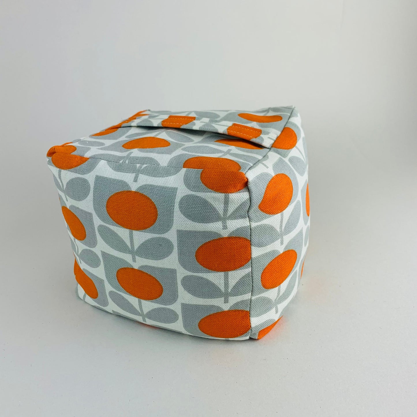 Orla Kiely Grey & Orange Flower Print Door Stop: Retro Home Decor