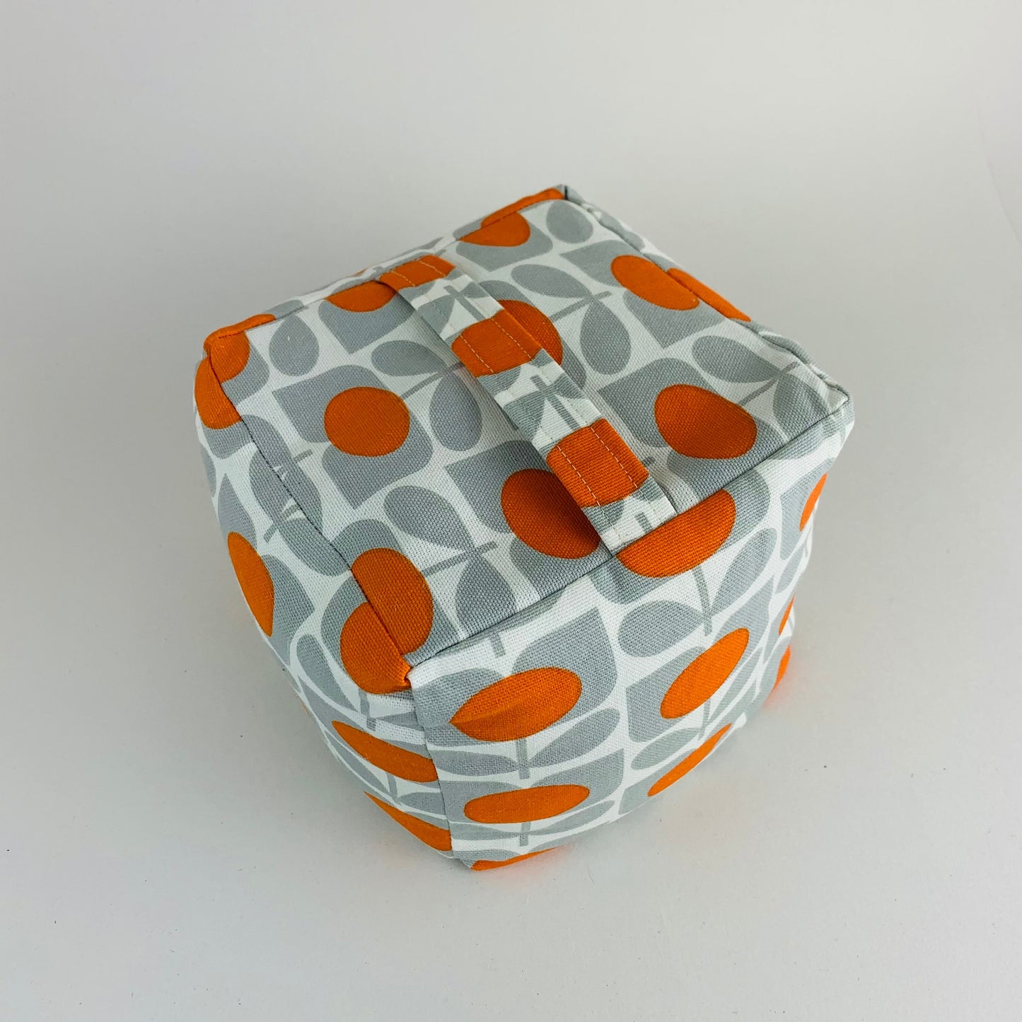 Orla Kiely Grey & Orange Flower Print Door Stop: Retro Home Decor