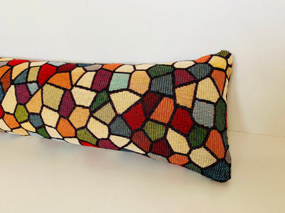 Mosaic Tapestry Heavy Draught Excluder, Farmhouse Decor