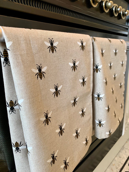 Bumble Bee Linen Tea Towel: Charming Farmhouse Decor