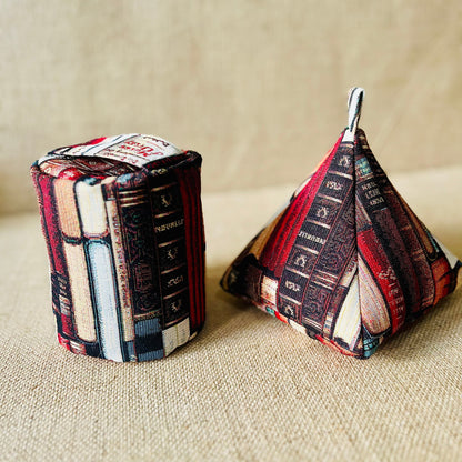 Library Book Woven Fabric Door Stop: Rustic Home Decor