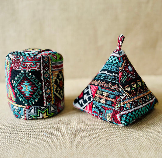 Moroccan Tapestry Doorstop: Boho Rustic Home Decor