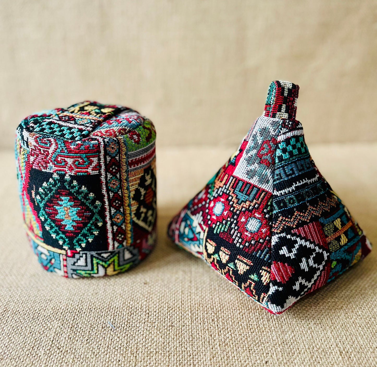 Moroccan Tapestry Doorstop: Boho Rustic Home Decor