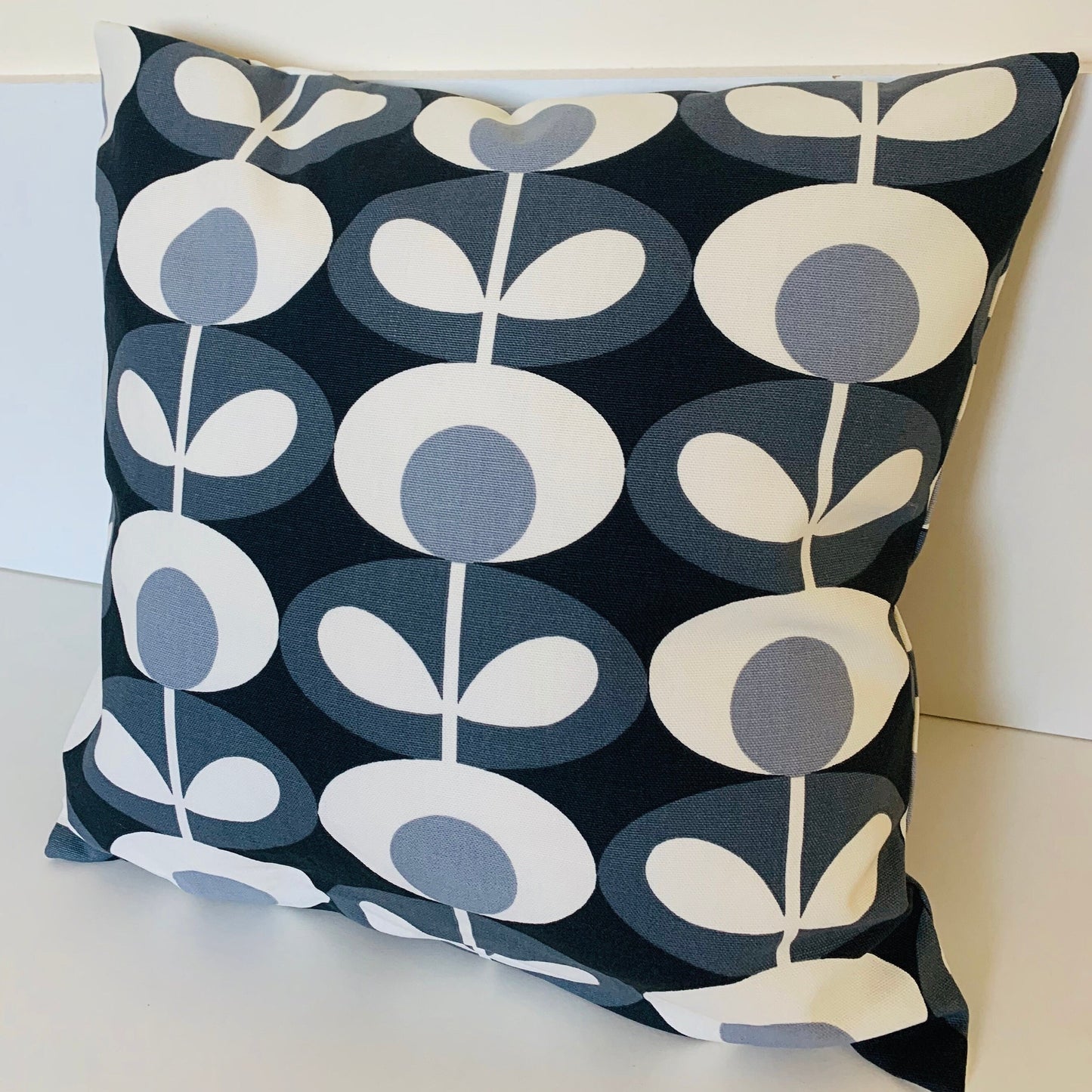 Orla Kiely Grey Oval Funky Retro Cushion Covers, Scatter Cushion