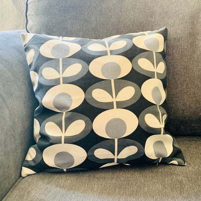 Orla Kiely Grey Oval Funky Retro Cushion Covers, Scatter Cushion