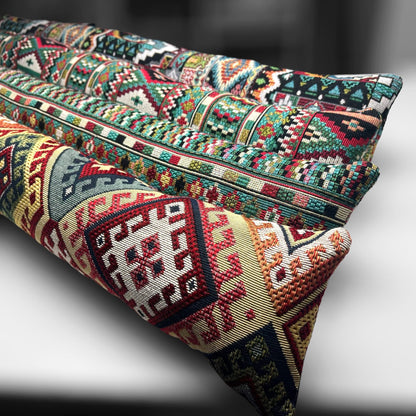 Kilim Tapestry Heavy Draught Excluder, Farmhouse Decor 70-200cm Length