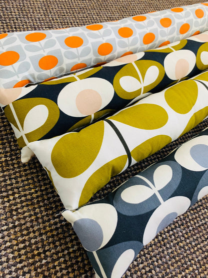 Yellow Hedgehog Print Draught Excluder – Weighted, Retro Decor