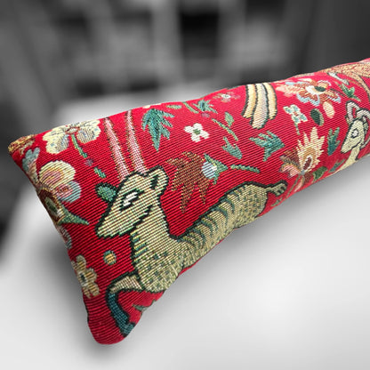 Tudor Forest Tapestry Draught Excluder – Weighted, Farmhouse Decor