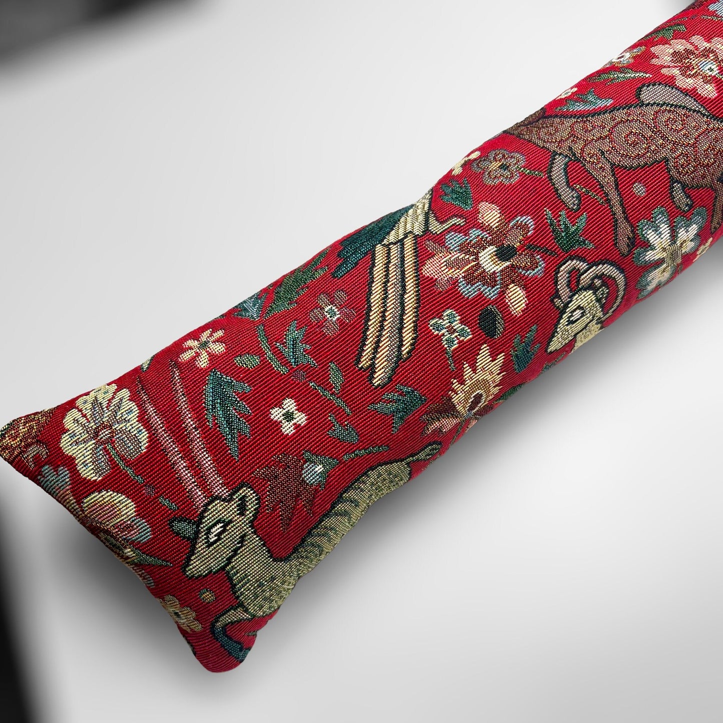 Tudor Forest Tapestry Draught Excluder – Weighted, Farmhouse Decor