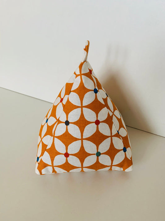 Orange Scandi Door Stop: Retro Home Decor