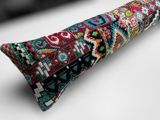 Moroccan Tapestry Heavy Draught Excluder, Farmhouse Decor