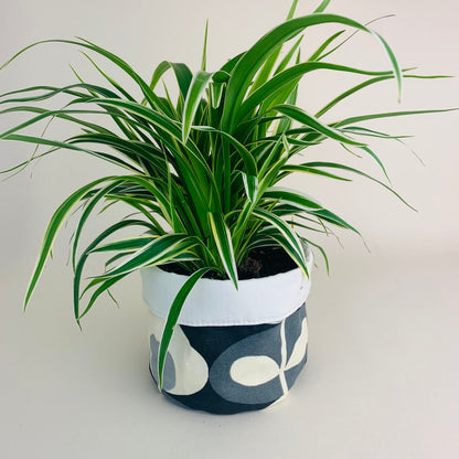 orla kiely ceramic plant pot Grey Oval Orla Kiely Plant Pot: Retro Decor, Multiple Sizes – Green Bee Interiors