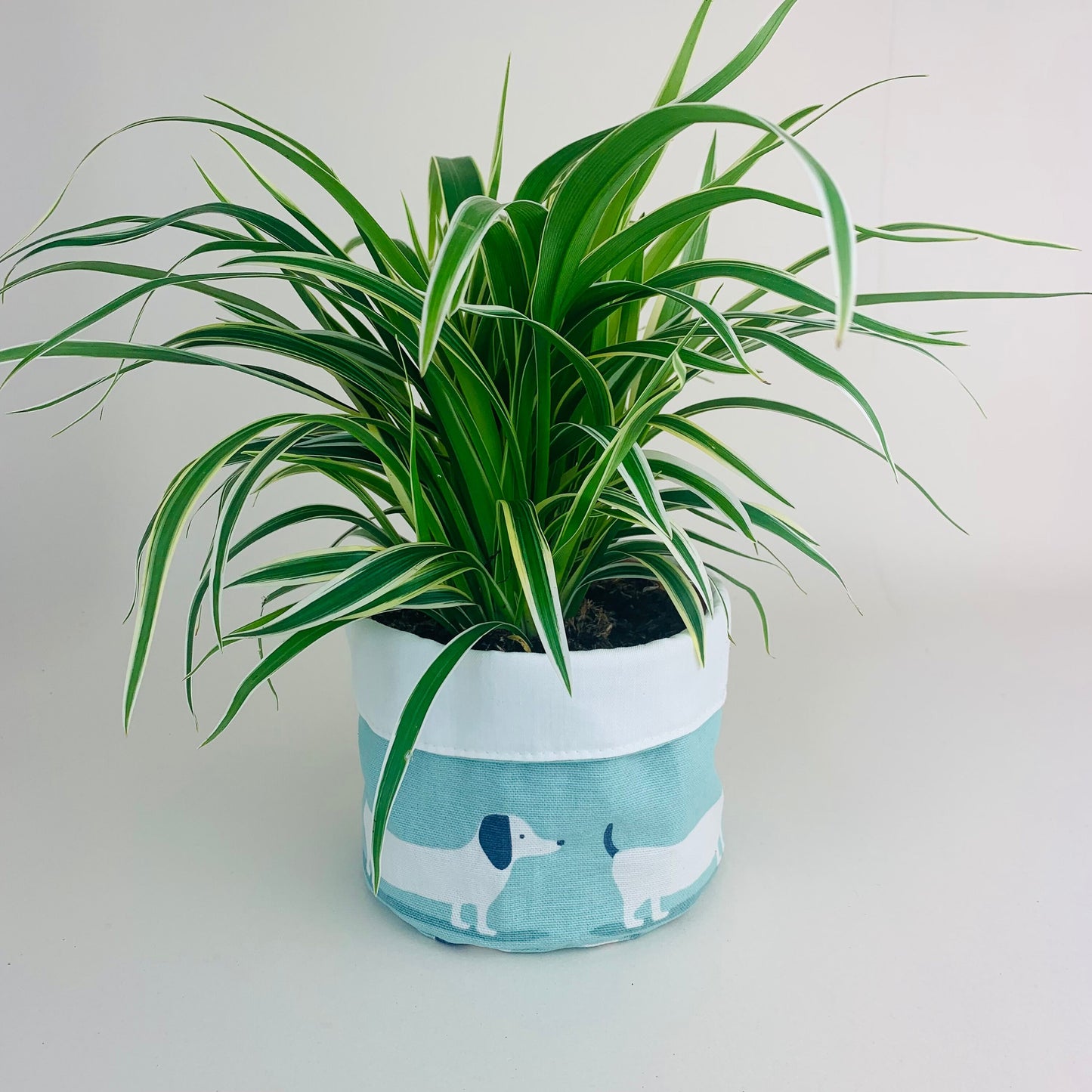 Blue Dachshund Dog Plant Pot - Handcrafted Farmhouse Decor, Multiple Sizes