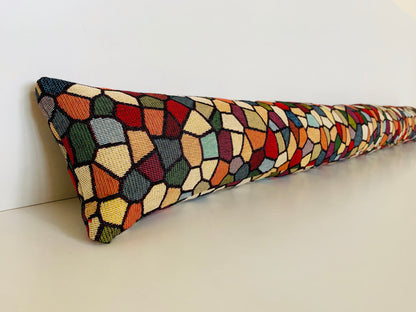 Mosaic Tapestry Heavy Draught Excluder, Farmhouse Decor