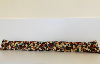 Mosaic Tapestry Heavy Draught Excluder, Farmhouse Decor