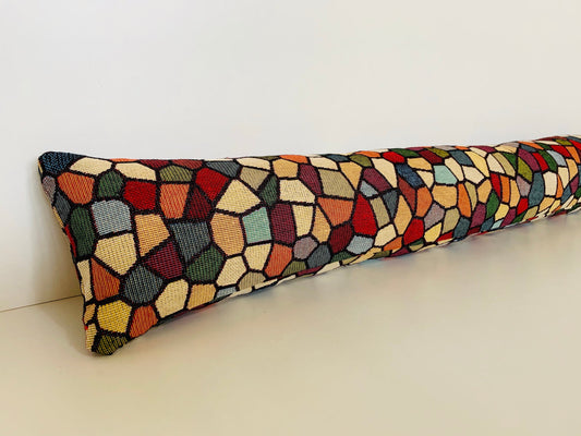 Mosaic Tapestry Heavy Draught Excluder, Farmhouse Decor