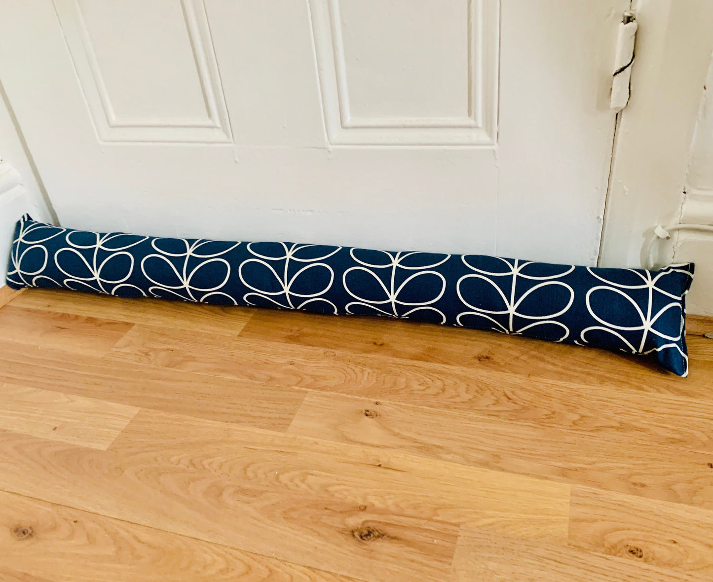 Navy Blue Stem Orla Kiely Heavy Draught Excluder, Retro Decor