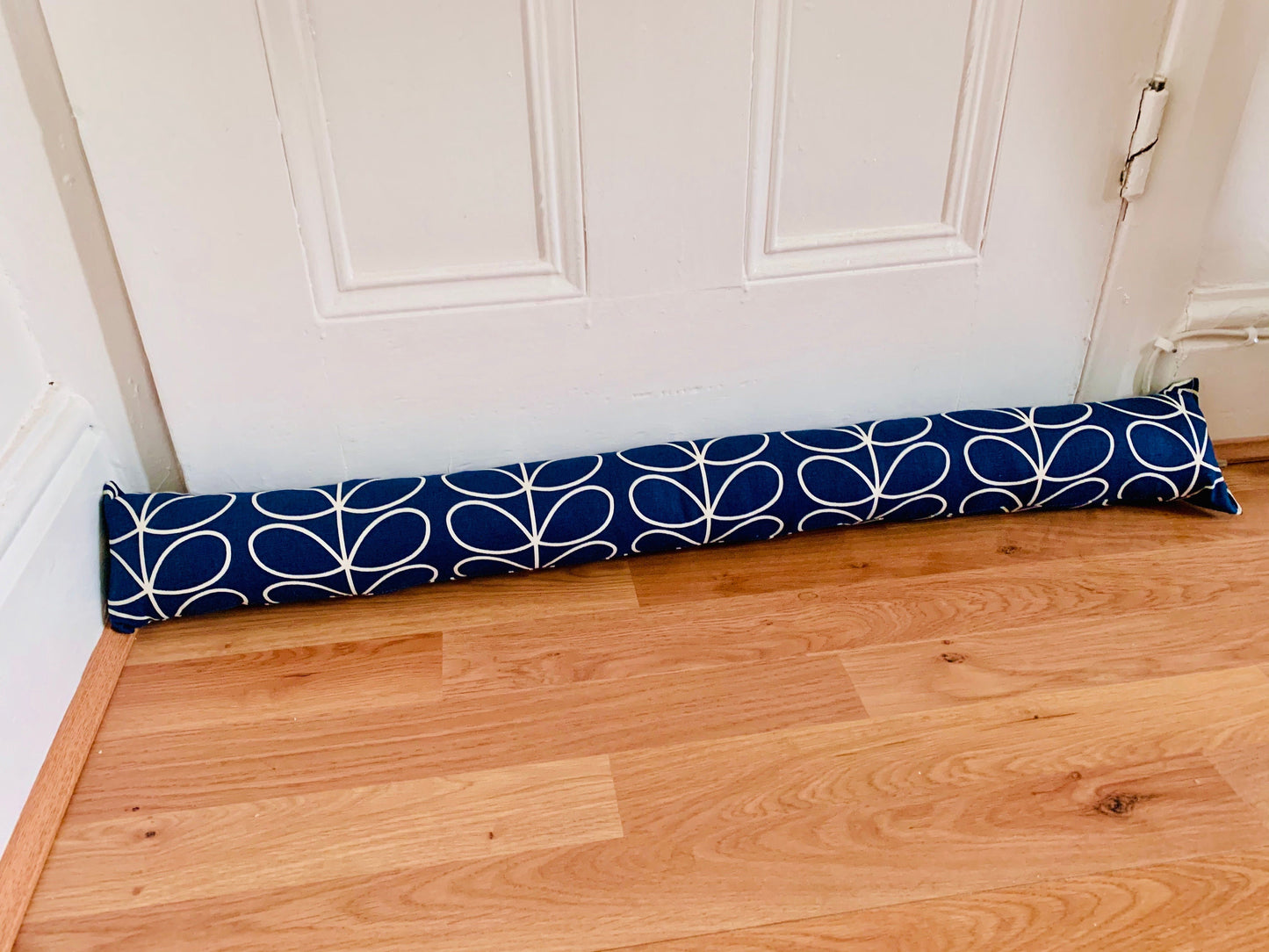 Navy Blue Stem Orla Kiely Heavy Draught Excluder, Retro Decor