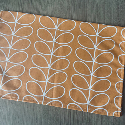 Orla Kiely Papaya Orange Stem Tea Towels: Retro Kitchen Decor